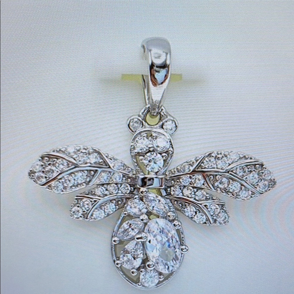 Elegant Silver Bee Pendant